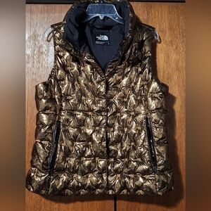 The North Face Women's Metallic Gold Vest Size Large - EUC